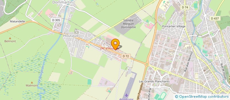 localisation de l'entreprise B.D.I.  HOUTAUD