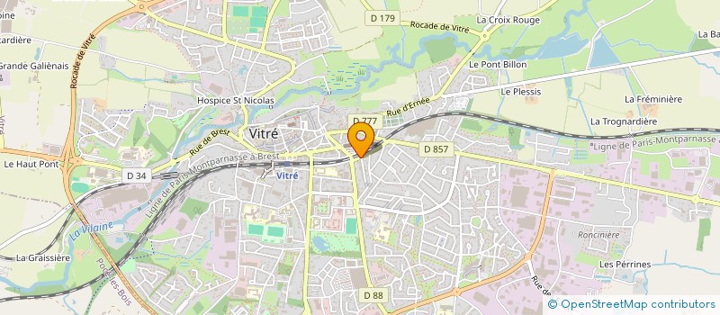 localisation de l'entreprise B.D.I.  VITRE