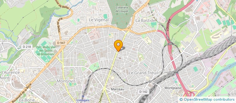 localisation de l'entreprise B&D-IMMO à LIMOGES