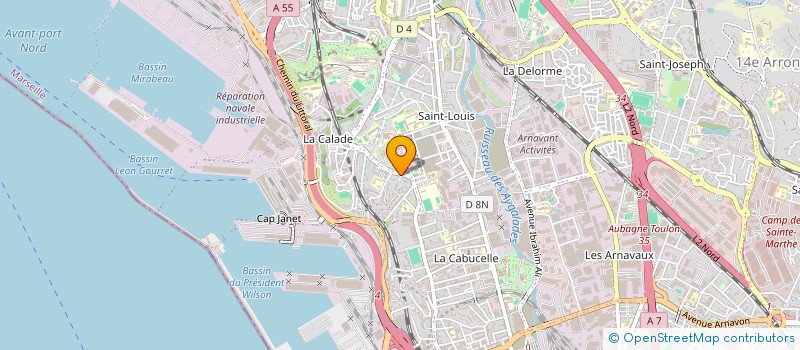 localisation de l'entreprise B.D IMMO à MARSEILLE