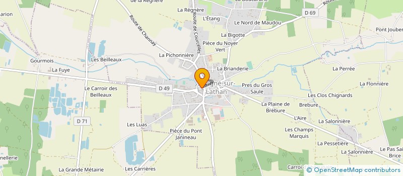 localisation de l'entreprise B.D.L. 37 à SAVIGNE-SUR-LATHAN