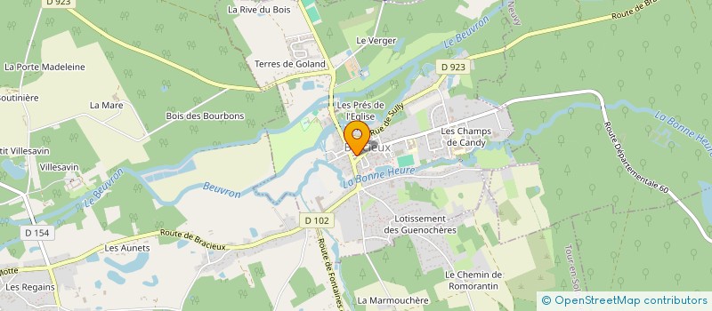 localisation de l'entreprise B.D.L.H. à BRACIEUX
