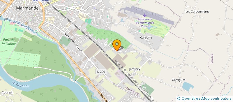 localisation de l'entreprise B.D.M.  MARMANDE