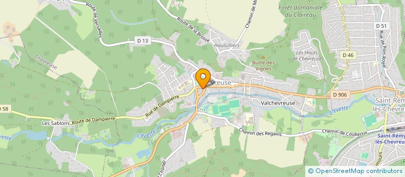 localisation de l'entreprise B.D.P. PATRIMOINE  CHEVREUSE