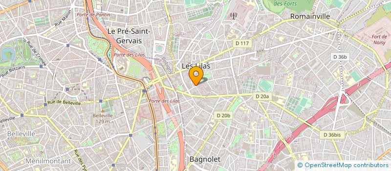 localisation de l'entreprise B D R à LES LILAS