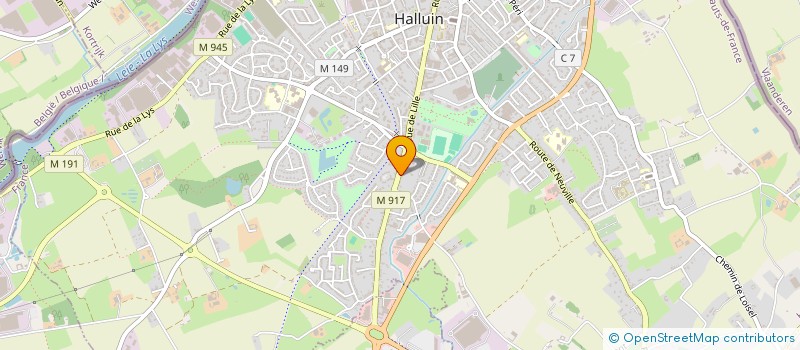 localisation de l'entreprise B.D.R. ELECTRONIQUE à HALLUIN