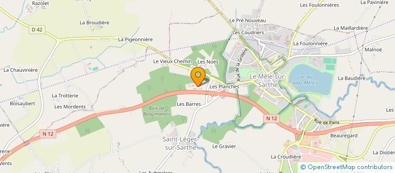 localisation de l'entreprise B.D.R. FIOUL SERVICES à SAINT-LEGER-SUR-SARTHE