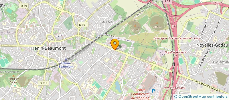 localisation de l'entreprise B&D TRANSPORT  HENIN-BEAUMONT