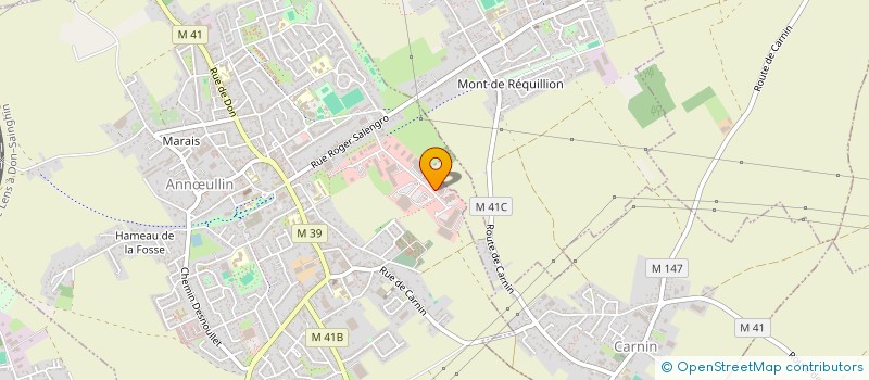 localisation de l'entreprise B.D. TRAVAUX à ANNŒULLIN