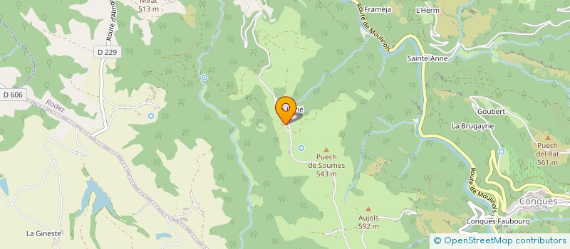 localisation de l'entreprise B DEL PUECH à CONQUES-EN-ROUERGUE