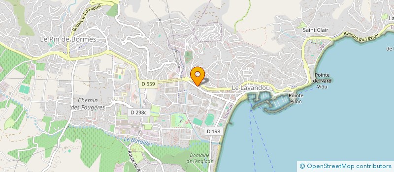 localisation de l'entreprise B DEVELOPMENT à LE LAVANDOU