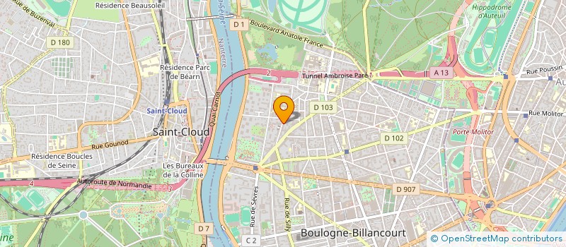 localisation de l'entreprise B-DIGITAL à BOULOGNE-BILLANCOURT