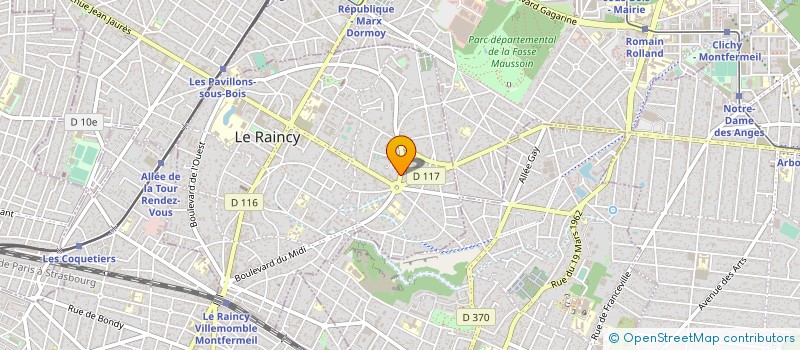 localisation de l'entreprise B. DIMITROFF RENOVATION à LE RAINCY