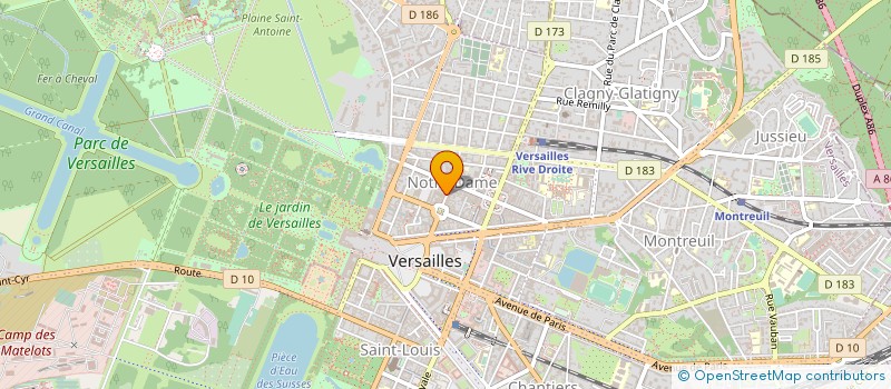 localisation de l'entreprise B. DU MESNIL DU BUISSON, A-M PICARD-MARISCAL, M. HOURMANT-BERNARD, B. MOREL, A. CHAPLAIN,C. DU MESNIL DU BUISSON ET E. à VERSAILLES