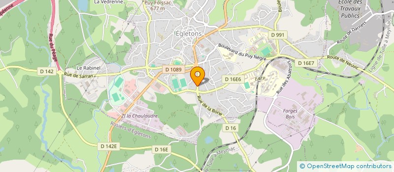 localisation de l'entreprise B.E.19 à EGLETONS