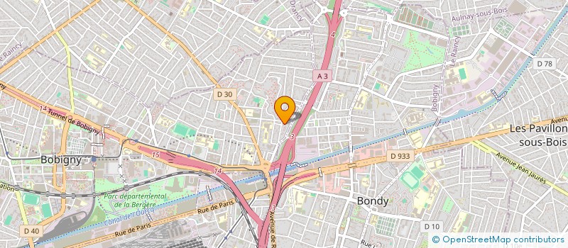 localisation de l'entreprise B.E.A.  BOBIGNY