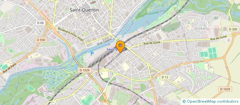 localisation de l'entreprise B.E. BATITECH à SAINT-QUENTIN