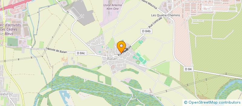 localisation de l'entreprise B.E.C.  BALAN