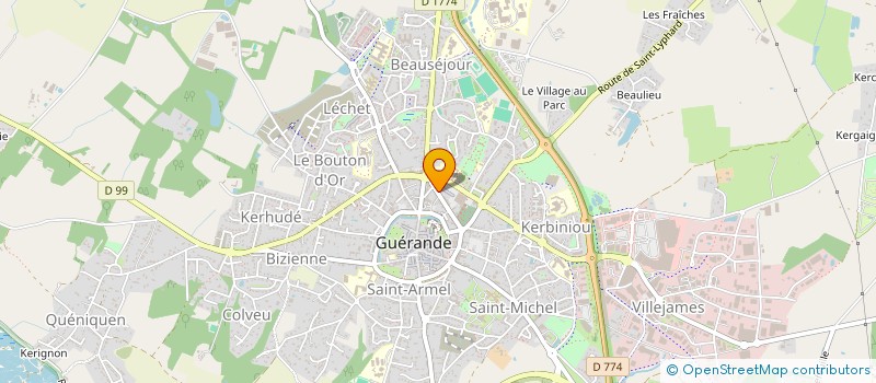 localisation de l'entreprise B.E.C.T à GUERANDE