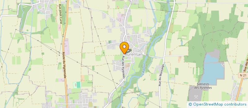 localisation de l'entreprise B.E.D.P-BUREAU D'ETUDES DES PYRENEES  AURENSAN