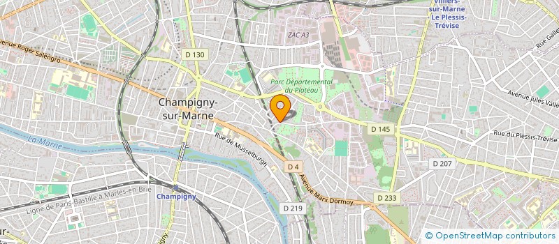localisation de l'entreprise B.E.E.C. METRE ET ECONOMIE DE LA CONSTRUCTION à CHAMPIGNY-SUR-MARNE