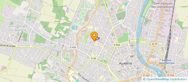 localisation de l'entreprise B.E.F. à AUXERRE