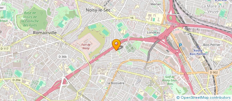 localisation de l'entreprise B.E.G.E. à NOISY-LE-SEC