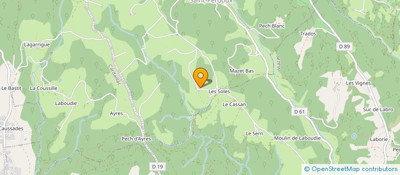 localisation de l'entreprise B.E. HABITAT  SAINT-PERDOUX