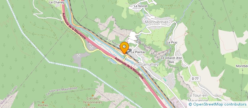 localisation de l'entreprise B.E HOLDING  LA TOUR-EN-MAURIENNE