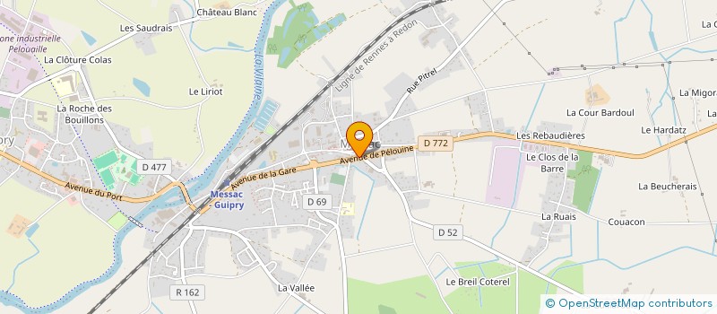 localisation de l'entreprise B.E.I BARTHELEMY ECOLOGIE ISOLATION  GUIPRY-MESSAC