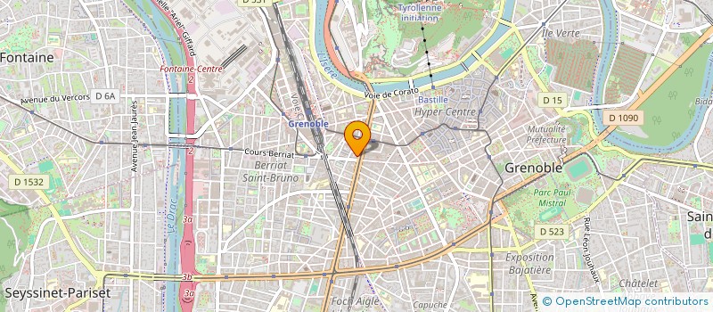 localisation de l'entreprise B.E. INVEST à GRENOBLE