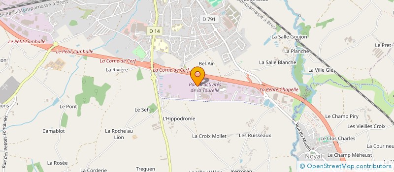 localisation de l'entreprise B.E. INVEST  LAMBALLE-ARMOR