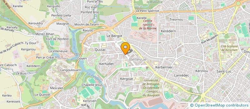 localisation de l'entreprise B.E.L. à BREST