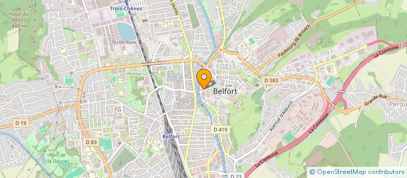 localisation de l'entreprise B.E.L à BELFORT