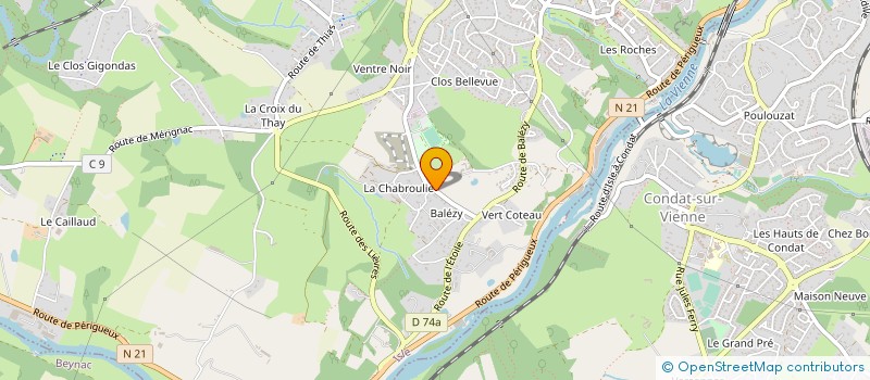 localisation de l'entreprise B.E.L.BOIS ENERGIE LIMOUSIN à ISLE