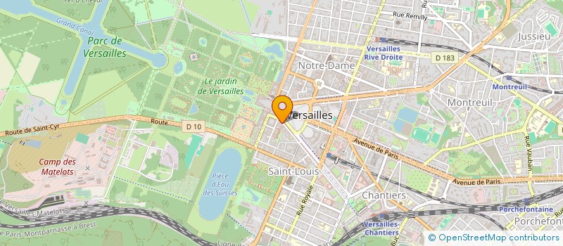 localisation de l'entreprise B.E.LEBUGLE à VERSAILLES