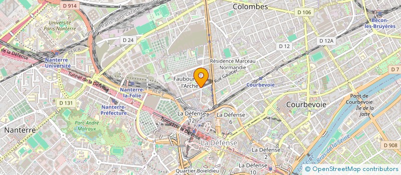 localisation de l'entreprise B.E.M. à COURBEVOIE