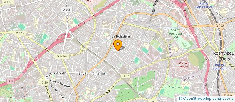 localisation de l'entreprise B.E.N à MONTREUIL