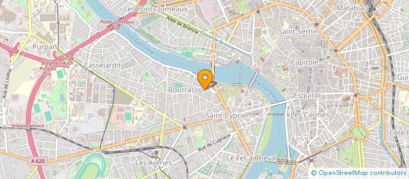 localisation de l'entreprise B.E.R.G. à TOULOUSE