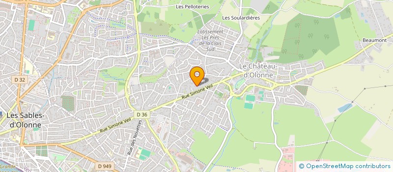 localisation de l'entreprise B.E.R.I. à LES SABLES D'OLONNE