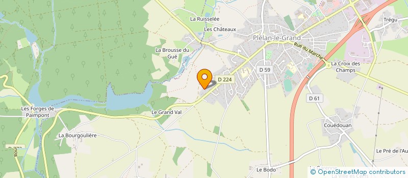 localisation de l'entreprise B.E.R.N.A.BIS à PLELAN-LE-GRAND