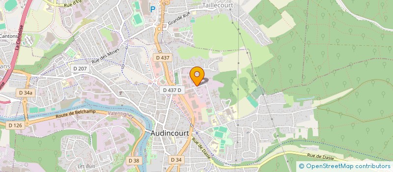 localisation de l'entreprise B & E RESTAURATION à AUDINCOURT