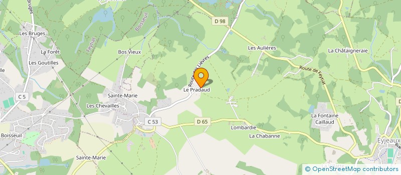 localisation de l'entreprise B.E.S à EYJEAUX