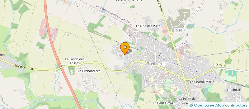 localisation de l'entreprise B.E.S. TREILLIERES à TREILLIERES