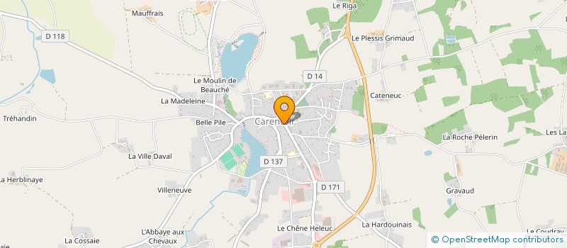 localisation de l'entreprise B.E.T.B.BRETAGNE  CARENTOIR