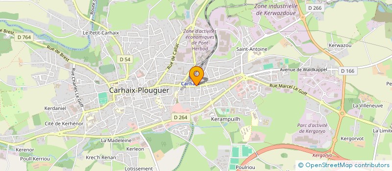 localisation de l'entreprise B.E.T.D.I DILASSER  CARHAIX-PLOUGUER