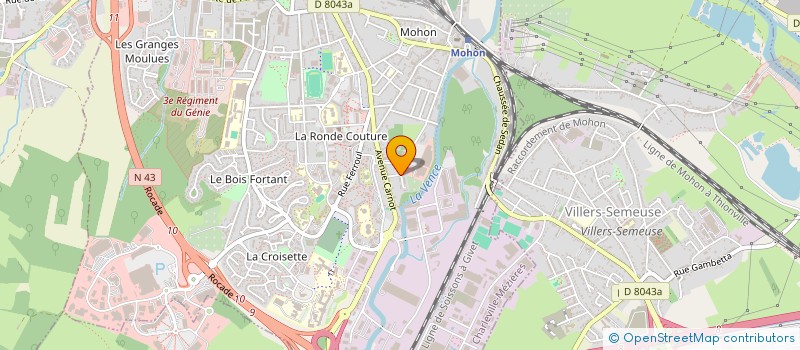 localisation de l'entreprise B.E.T. E.S.C.O. à CHARLEVILLE-MEZIERES