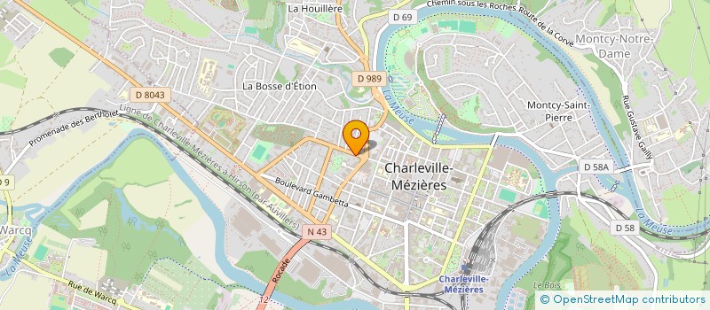 localisation de l'entreprise B.E.T GECIBAT SARL à CHARLEVILLE-MEZIERES