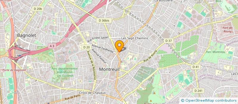 localisation de l'entreprise B.E.T.POITEVIN SARL à MONTREUIL