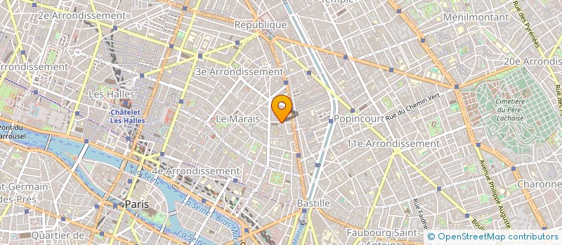 localisation de l'entreprise B.E.T.R.  PARIS